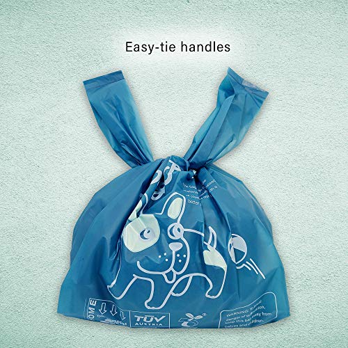 Dog Poop Bags with Handles, 180 Count, Extra Thick Leak-Proof Dog Waste Bags, Certified Compostable, Unscented & Eco-Friendly, 9 x 13 inch (16 inch w/Handles) - size: 180 Count (Pack of 1)