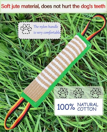 Clysoru Dog Tug Toy Tough Jute Bite Pillow Lasting Training Equipment Puppy to Large Dogs Interactive for Large and Small - color: flag green