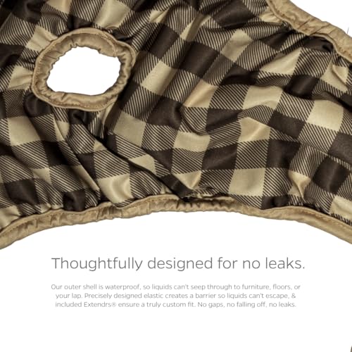 Pet Parents® Washable Dog Diapers (3pack) + Extendrs® of Durable Doggie Diapers, Premium Dog Diapers Female & Male (Medium, Oxford) - size: Medium (14-20")