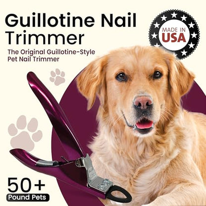 Resco Candy Series Dog Nail Clippers for Large Dogs – USA-Made Professional Guillotine Pet Nail Trimmer with Replaceable Blade System - color: Candy Red, size: Large