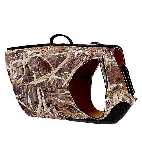 AUSCAMOTEK Neoprene Dog Vest for Duck Hunting - Insulated Camouflage Vest for Waterfowl Retriever - size: XXL