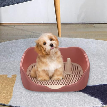 Dog Toilet, Mesh Grids Pet Training Toilet, Indoor Indoor Potty Tray, Cleaning Tool Mesh Grids Toilet, Red Large - color: Red Large