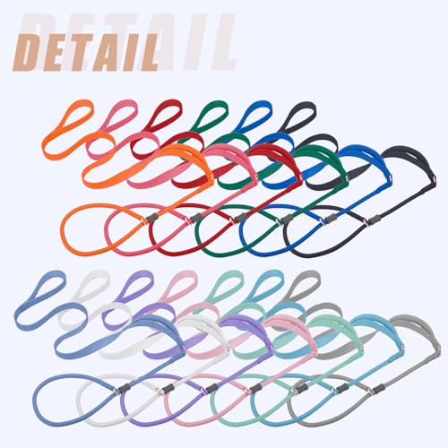 Slip Lead Dog Leash, Dog Training Leash with Double Handle, Soft Leather Slip Leash and Collar, Heavy Duty Nylon Dog Lead, No Pull Walking for Medium Large Small Dogs 6ft Hot Pink - color: Hot Pink, size: 6ft