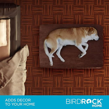 BIRDROCK HOME 2" Memory Foam Dog Bed | Ultra Soft Plush Pet Bed | Removable Cover | Pet | Crate Bed (34 x 22, Brown) - size: Medium