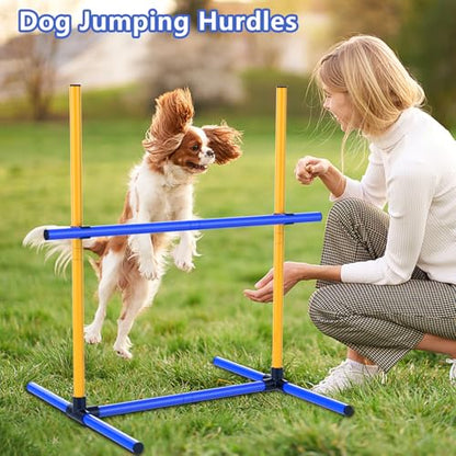 Adjustable Dog Agility Hurdles with Carry Bag, 2 Sets - size: 2-Sets Hurdles