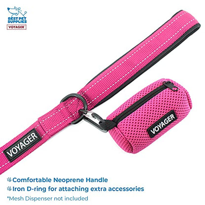 Voyager Step-in Air All Weather Mesh Harness and Reflective Dog 5 ft Leash Combo with Neoprene Handle, for Small, Medium and Large Breed Puppies by Best Pet Supplies - Black, X-Small - color: Leash Harness Set (Pink), size: XS (Chest: 13 - 14.5")