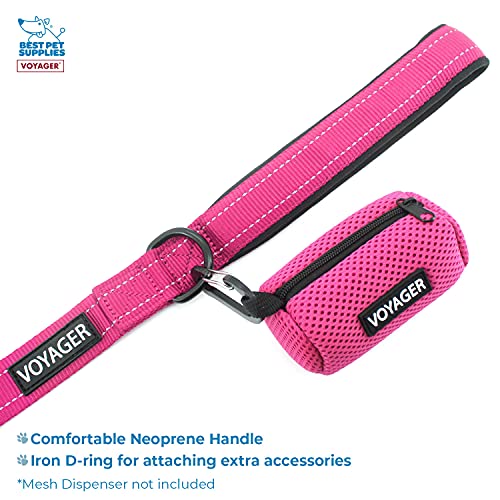 Voyager Step-in Air All Weather Mesh Harness and Reflective Dog 5 ft Leash Combo with Neoprene Handle, for Small, Medium and Large Breed Puppies by Best Pet Supplies - Black, XX-Small - color: Leash Harness Set (Pink), size: XXS (Chest: 11.5 - 13" * Fit C