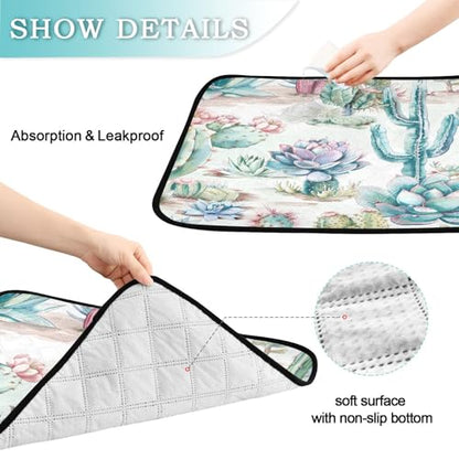 Qilmy Cactus Pet Mat, Waterproof Reusable Dog Training Pad Anti-Slip Pet Creat Pad for Small Medium Large Dogs and Cats - size: Smallx3