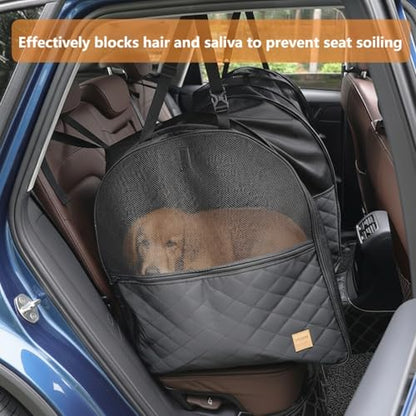 Soft Sided Collapsible Dog Crate for Car - XL Portable | Collapsible dog car crate folds small Secure straps for back seat, SUV & trucks. Portable for multiple dogs, area restriction