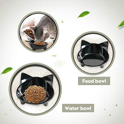 Dog & Cat Food Bowl – Non-Slip Wide, Shallow Pet Dish for Whisker Fatigue Relief, Safe for Puppies & Rabbits(2 Pack) - color: Grey+Grey
