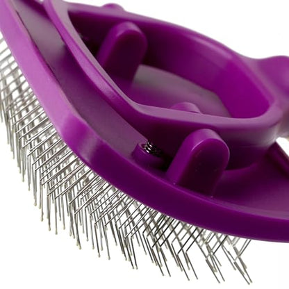 JELLY PET Pivoting Slicker Brush, Brush Head Moves, Soft Pin Slicker, Protects Skin, Prevents Irritation, Effortless Brushing of Shedding Dogs, Detangles and Desheds