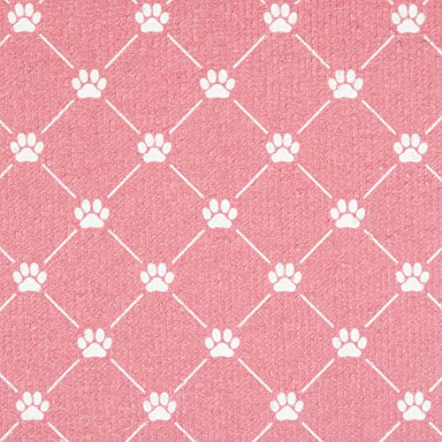 Bone Dry Machine Washable, Ultra Absorbent Pet Mat, 12x18, Rose Trellis Print - color: Rose Trellis Print, size: 12"L x 18"W
