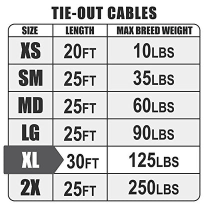 BV Dog Tie Out Cable 30 Feet - Heavy Duty Dog Lead Up to 125 Pounds - Reflective & Rust-Free with Quick Release Swivel Clips & 360° Rotating Clasp - Tangle-Free Dogs Runner for Yard (Red, Pair) - color: 125lbs/ 30ft/ Red, style: Pair