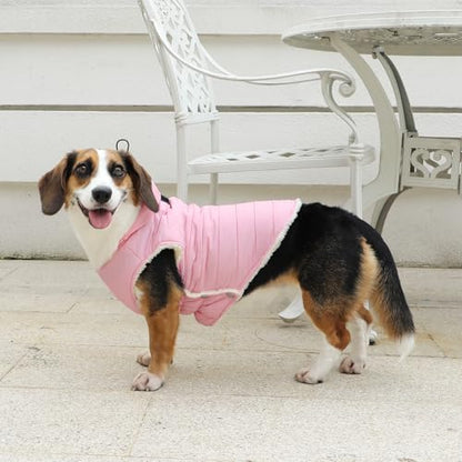 Vecomfy Fleece Lining Dog Hoodie with Harness Built in,Extra Warm Small Dog Jacket in Winter Puppy Coats with Drawstring Hooded,Light Pink XS - color: Light Pink(Harness Built in), size: X-Small (Pack of 1)