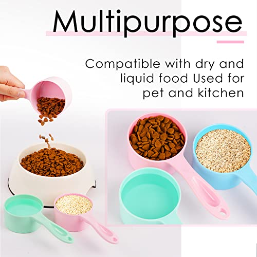 Super Design 1 Cup Dog Food Scoop for Container Melamine Measuring Scoop for Dogs Cats Birds and Rabbits Pet Food Feeding Scoop Dishwasher Safe - Baby Pink - color: Baby Pink 1 Cup