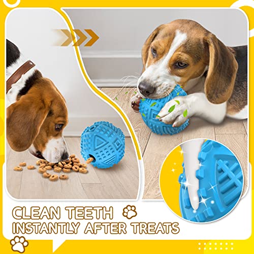 LEGEND SANDY Dog Balls Treat Dispensing Dog Toys for Aggressive Chewers Large Breed, Nearly Indestructible Squeaky Puppy Chew Toys for LargeBreeds, Natural Rubber Doggie Puzzle Toys, Pet Treat Ball - color: Ball-Blue