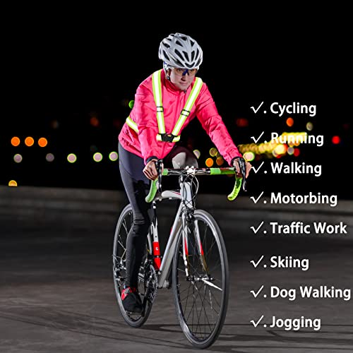 High Visibility Reflective Vest Safety Vest Running Reflective Gear Adjustable Reflective Vest for Walking,Jogging,Hiking,Night Cycling - color: Royal Blue