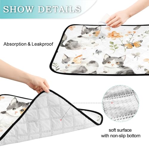 Qilmy Cat Pet Mat, Waterproof Reusable Dog Training Pad Anti-Slip Pet Creat Pad for Small Medium Large Dogs and Cats - size: Medium+Large