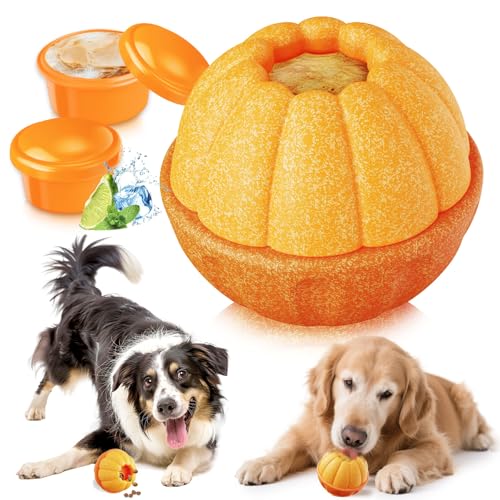 Frozen Treat Toy,Interactive Dogs Treat Toy for Aggressive Chewer, Freezable Fillable Dog Toys,Frozen Treats to Keep Dogs Busy and Reduces Anxiety,Treat Dispensing Dog Puzzle Toy,Easy to Clean