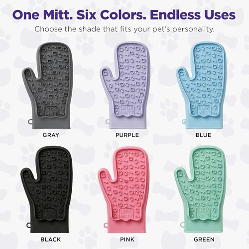 Lixy Pet LickMitt – Dual-Sided Calming & Grooming Mitt for Dogs and Cats – Human-Held Silicone Treat Mitt for Anxiety Relief, Bonding & Shedding – BPA-Free, Food-Grade, Easy Clean – Gray - color: Gray