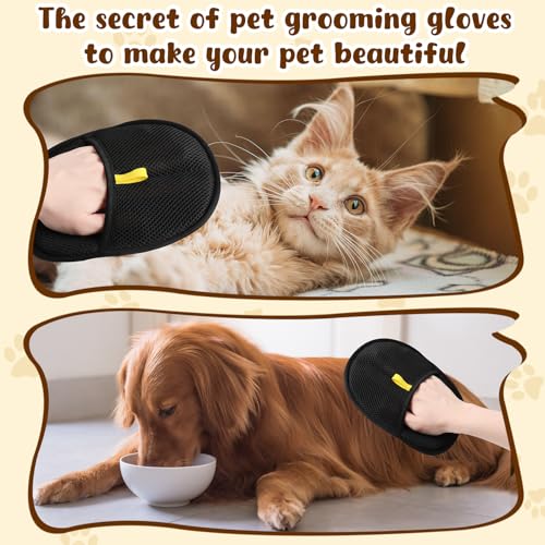YIVANNUO Pet Hair Removal Glove for Cats & Dogs, 2025 Newly Upgraded Electrostatic Pet Hair Gloves, Reusable Pet Hair Remover Tool for Clothing, Couch, Carpet, Curtain