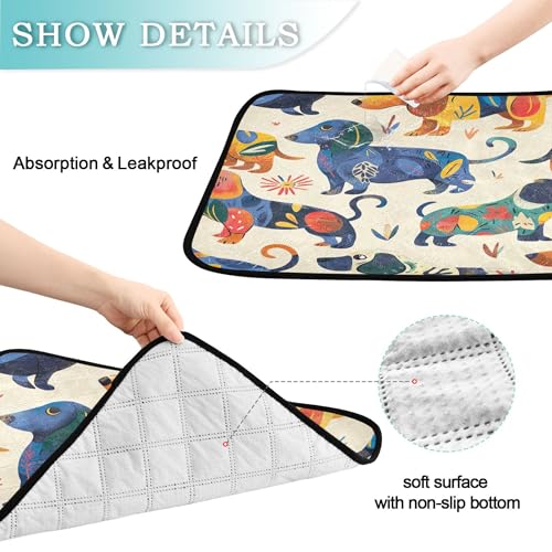 Qilmy Dogs Pet Mat, Waterproof Reusable Dog Training Pad Anti-Slip Pet Creat Pad for Small Medium Large Dogs and Cats