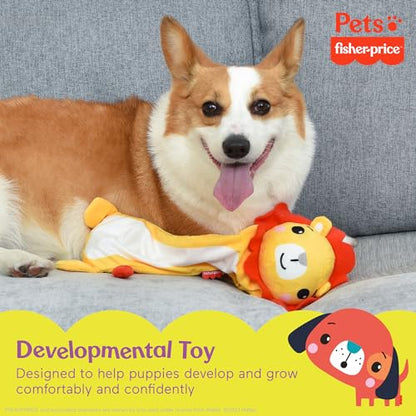 Fisher-Price Warming Furrr-end Cuddler for Puppies - Microwaveable, Reusable Soft Calming Toy - Multifunctional Dog Toy - color: Warming Furrr-end Cuddler, size: 16 Inch, 1 Count