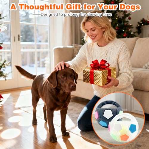 Dog Calming Ball with Handle, Interactive Ball for Pet Dogs Playing, Built-in Yellow Tennis Balls and Squeaky Sound for Small Medium Large Dogs (Clear with Tennis Balls Inside) - color: Clear with tennis balls inside