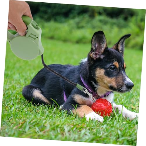 VANZACK Reflective Retractable Dog Leash with Brake Lock System for Small to Medium Breeds Stylish Design for Daily Walks Nylon Tape for Corgis and Cats