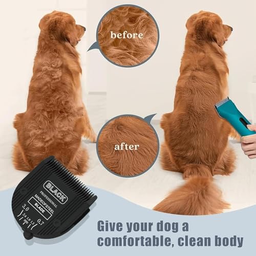 3PCS Adjustable 5 in 1 Replacement Blades Compatible with Wahl 5 in1 Clipper Bravura, Chromado, Creativa, Figura, Motion, Supergroom Dog Grooming Clippers (Black) - color: BLACK-3