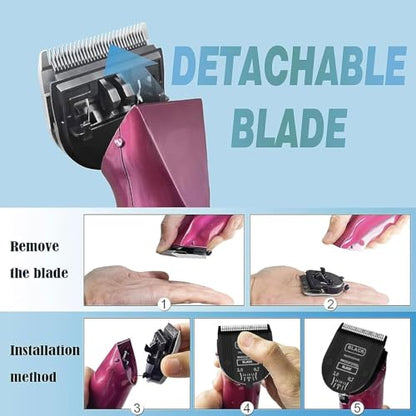2PCS Adjustable 5 in 1 Replacement Blades Compatible with Wahl 5 in1 Clipper Bravura, Chromado, Creativa, Figura, Motion, Supergroom Dog Grooming Clippers (Black) - color: BLACK-22