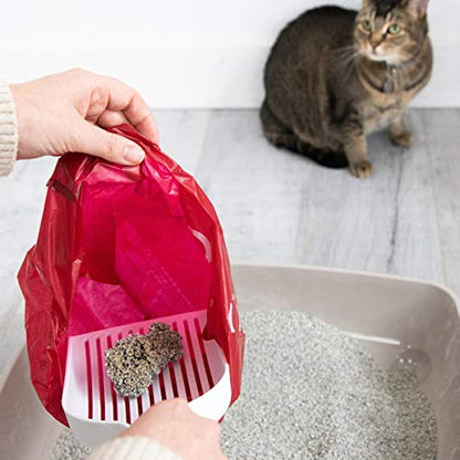 Ubbi Pet Waste Sacks, Lavender Scented Cat Litter Disposal Bags, Leak Proof and Easy Tie, 200 Count (Pack of 1) - color: Red Waste Sacks, 200 Count, size: 200 Count (Pack of 1)