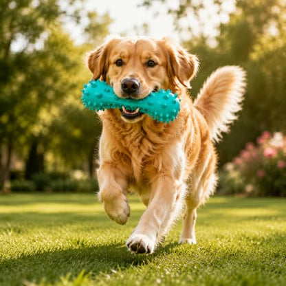 Carllg Puppy Teething Chew Toys, Dog Toys for Aggressive Chewers, Indestructible Tough Durable Toothbrush Toys, Squeaky Interactive Dog Toy for Small Medium Large Breed