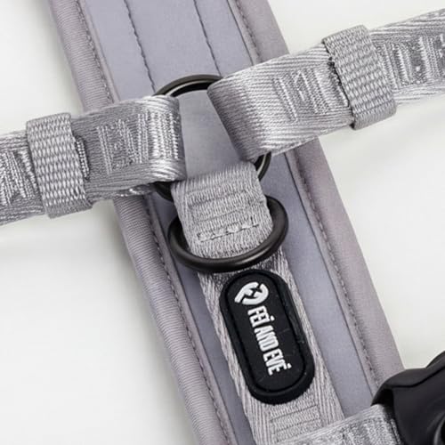 Fei & Eve Moxie Dog Harness for Small & Medium Dogs, Twilight Gray, XS | Lightweight Design, 3-Point No-Pull Control, Quick Release Metal Buckle - color: Twilight Gray, size: XS
