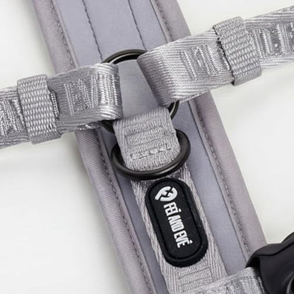 Fei & Eve Moxie Dog Harness for Small & Medium Dogs, Twilight Gray, XS | Lightweight Design, 3-Point No-Pull Control, Quick Release Metal Buckle - color: Twilight Gray, size: XS