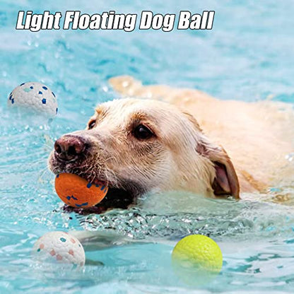 Indestructible Floating Bouncy Dog Balls for Small Breed Puppies - Lightweight, Durable, Odourless - 2.5" (4 Pack) - size: 4PCS Durable Fetch Dog Ball
