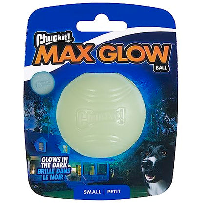 Chuckit! Glow in the Dark Bouncy Balls - Ball for Dogs, Chuckit Dog Toy, Max Glow Balls - Small, 2 Inch, Pack of 1 - size: Small
