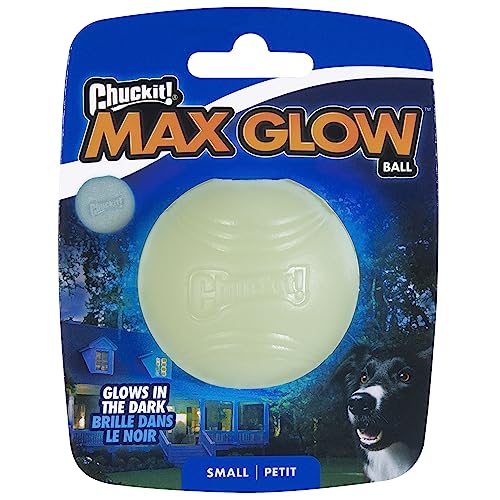 Chuckit! Glow in the Dark Bouncy Balls - Ball for Dogs, Chuckit Dog Toy, Max Glow Balls - Small, 2 Inch, Pack of 1 - size: Small