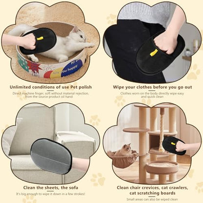 YIVANNUO Pet Hair Removal Glove for Cats & Dogs, 2025 Newly Upgraded Electrostatic Pet Hair Gloves, Reusable Pet Hair Remover Tool for Clothing, Couch, Carpet, Curtain