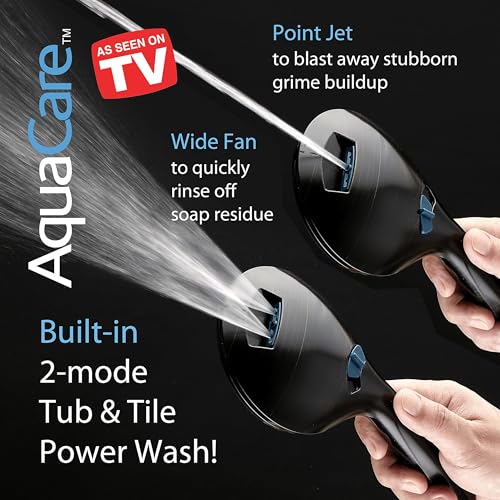 Hotel Spa AquaCare for California As-Seen-On-TV High Pressure Handheld Rain 50-mode 3-way Shower Head Combo with Adjustable Arm, Anti-clog Jets, Tub & Pet Power Wash, 6 ft. Hose, Rubbed Bronze - color: Oil Rubbed Bronze, style: 1.8 Gallons Per Minute