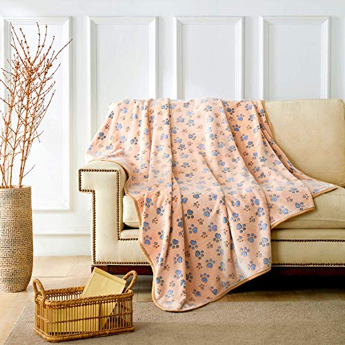 Allisandro Luxurious Dog Blanket, 350 GSM Super Fuzzy Microplush Fleece Pet Blankets for Small Medium Large Dogs and Cats, Brown, 64 x 40 Inches - color: Brown, size: 64" x 40"