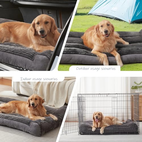 Dog Beds for Small,Medium Dogs Breeds,Sofa Dog Bed with Pillow for Crate Kennel, Super Soft Pet Bed for Support Bolster, Comfortable Pet Couch Bed & Non-Slip Bottom - size: 30"L x 20"W x 3"Th