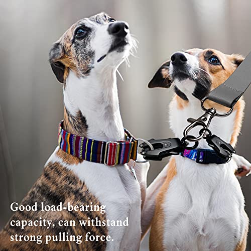 2 Pcs Frog Clip Dog Leash Clasp 360 Degree Swivel Clip Heavy Duty Quick Release and Locking Dog Leash Buckle for Linking Pet Collar (Small (Square x 2)) - size: Small (square x 2)