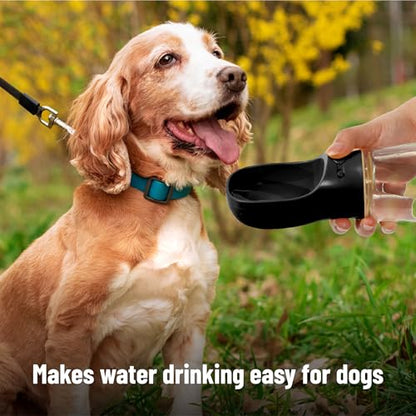 Mr. Pen- Portable Dog Water Bottle, 19 oz, Large | Leak Proof Puppy Water Dispenser with Drinking Feeder for Pets, Outdoor Walking, Hiking, Travel, Not Dishwasher Safe - color: Black