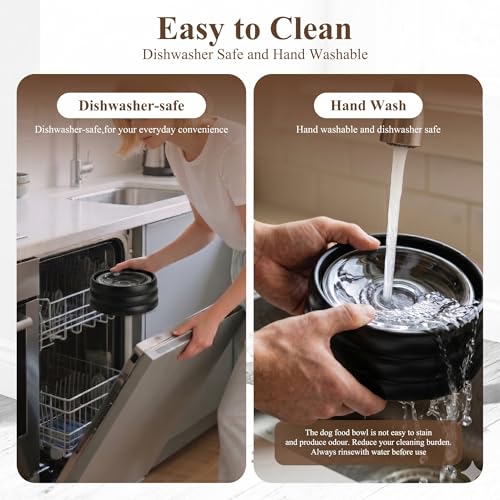 BOBO & BOWL Anti-Splash Pet Drinking Bowl with Floating Glass Disk (1.2L/40 oz), Food-Grade Ceramic Water Bowl for Small & Medium Dogs - Elevated, Heavy Sturdy, Dishwasher & Microwave Safe, Black - color: Black-with Floating Tray