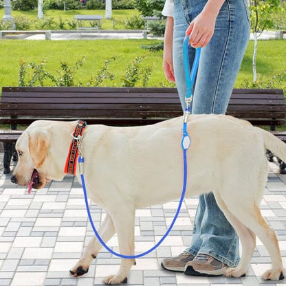 Dog Leash,Heavy Duty Dog Rope Lead with Soft Neoprene Padded Handle & 360° Swivel Clip for Medium Large Dogs (0.8cm*1.3/1.6m) - color: blue, size: 0.8*160cm