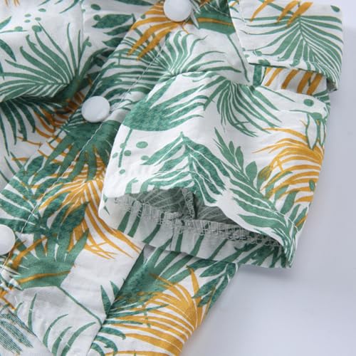Tangpan Daisy Tropical Print Pet Dog Shirt Puppy Summer Hawaiian Beach Polo Shirts Clothes (Z White,XS) - color: Z White, size: X-Small