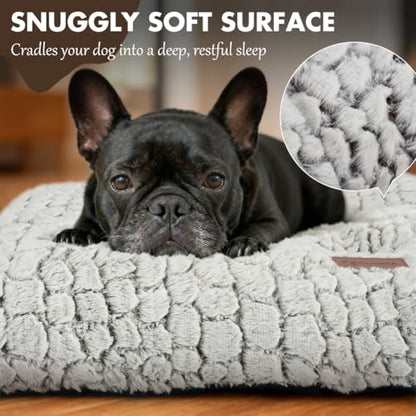 Dog Bed Crate Pad - Soft Fluffy Pet Cushion Mat Anti-Slip Comfy Kennel Pad for Crates - color: Coffee, size: Large 36"x24"