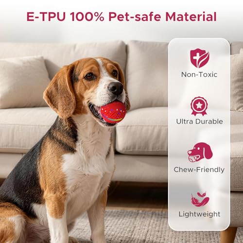 Interactive Dog Ball Replacement Shell for Small Medium Dogs (Only Red Shell) - color: Red Shell