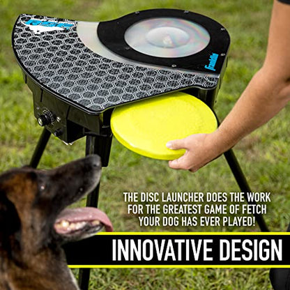 Franklin Pet Supply Co. Automatic Disc Launcher for Dogs - Ready Set Fetch Automatic Disc Tosser Dog Toy for Fetch - Portable Thrower Toy - Battery Powered - style: Disc Launcher